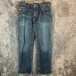 Ariat M2 Jeans Mens 34x32 Relaxed Bootcut Midrise Western Workwear Denim